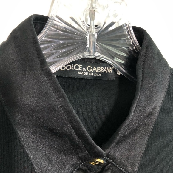 Vintage Dolce & Gabbana gold button collar button down long sleeve top - Picture 2 of 8
